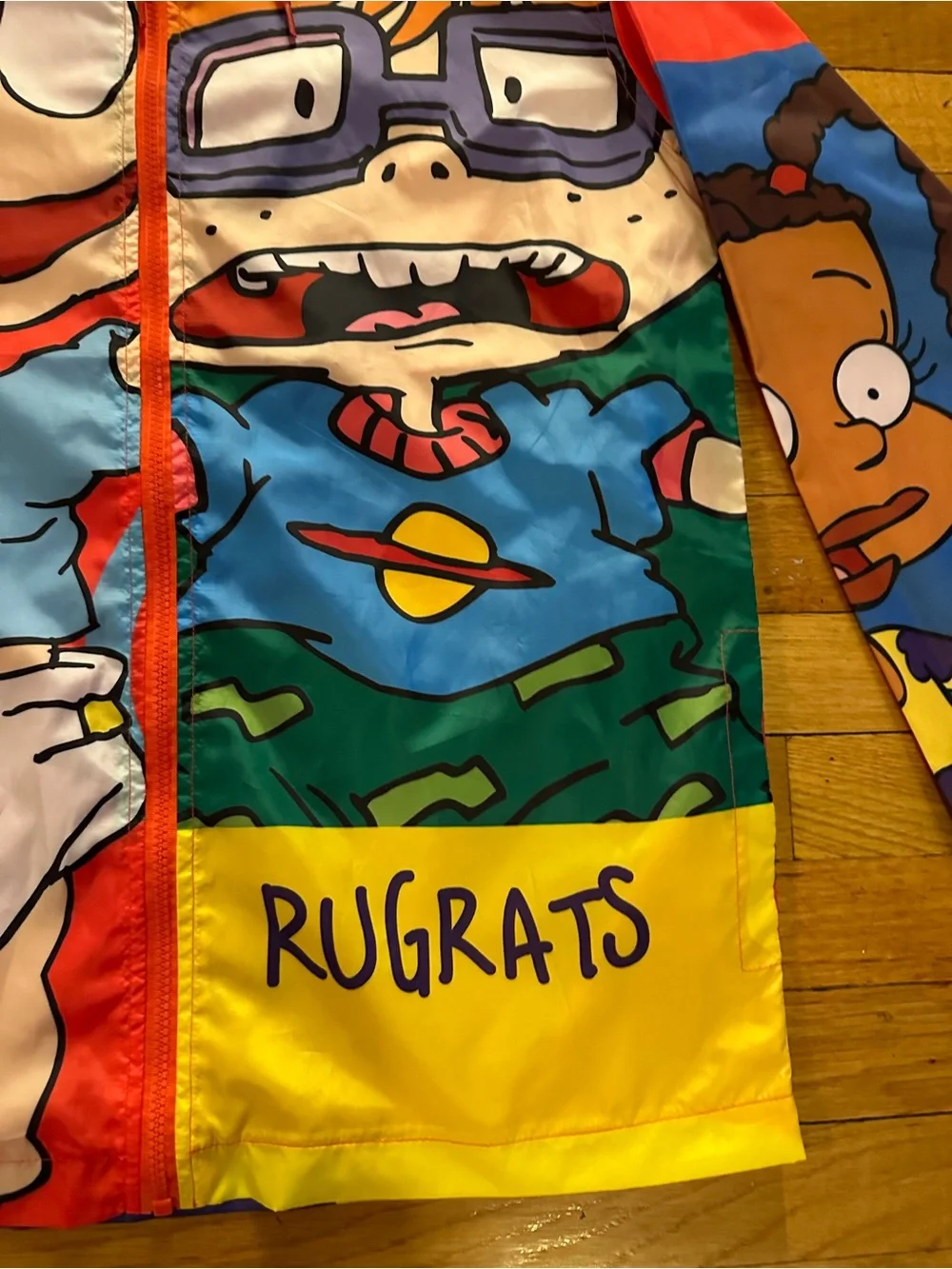 Nickelodeon Rugrats 90's Tommy Windbreaker Full Zip Jacket AOP CHUCKY SMALL New